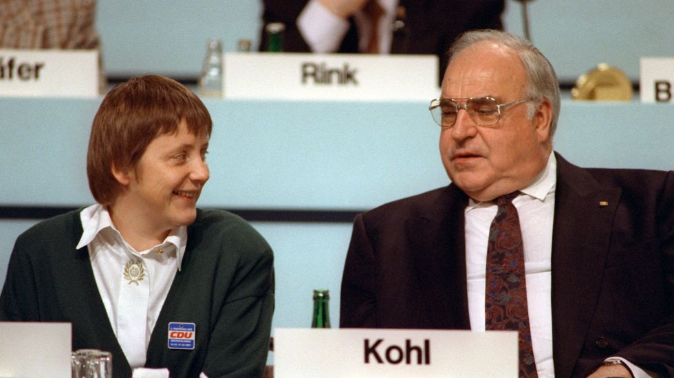 Angela Merkel und Helmut Kohl