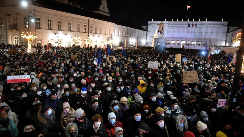 Demonstration in Polen