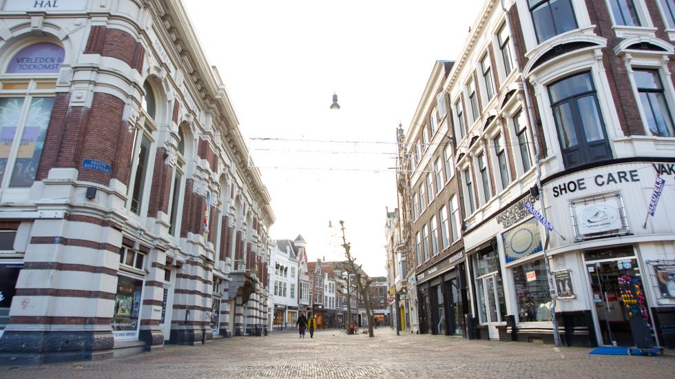 Lockdown in Haarlem, Niederlande 