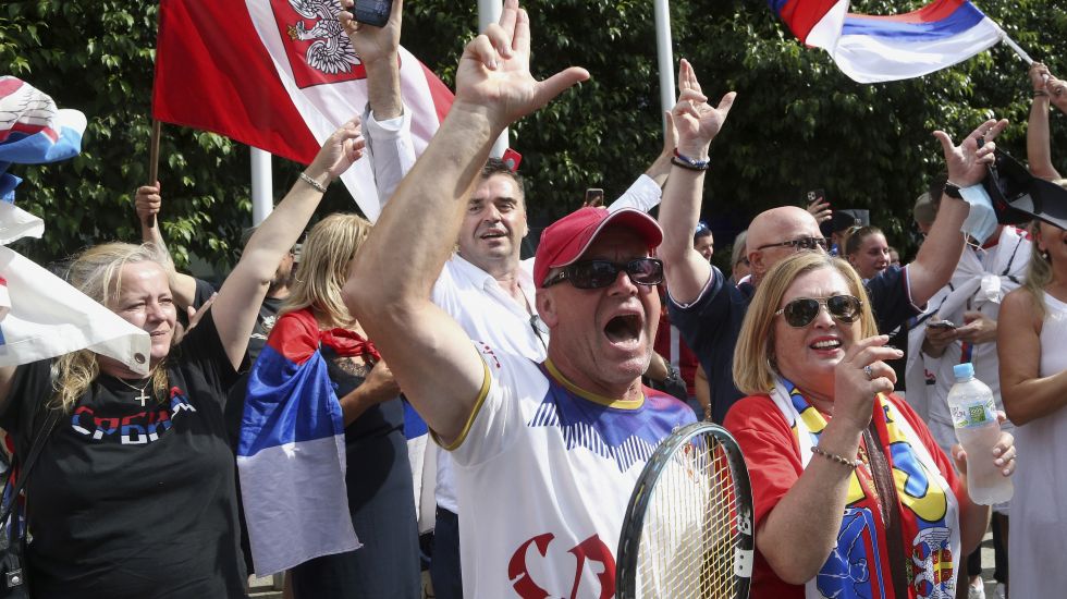 Fans von Novak Djokovic