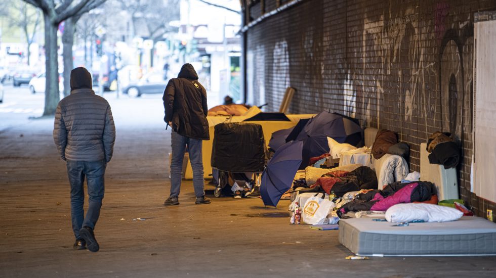 Obdachlose am Stuttgarter Platz