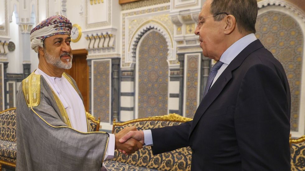 Der Sultan von Oman und Sergei Lawrow