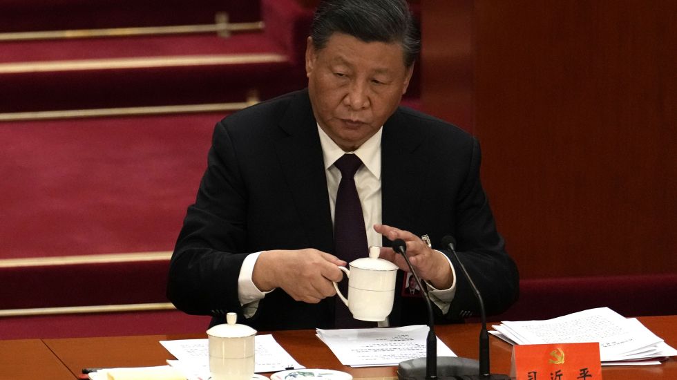Xi Jinping trinkt Tee