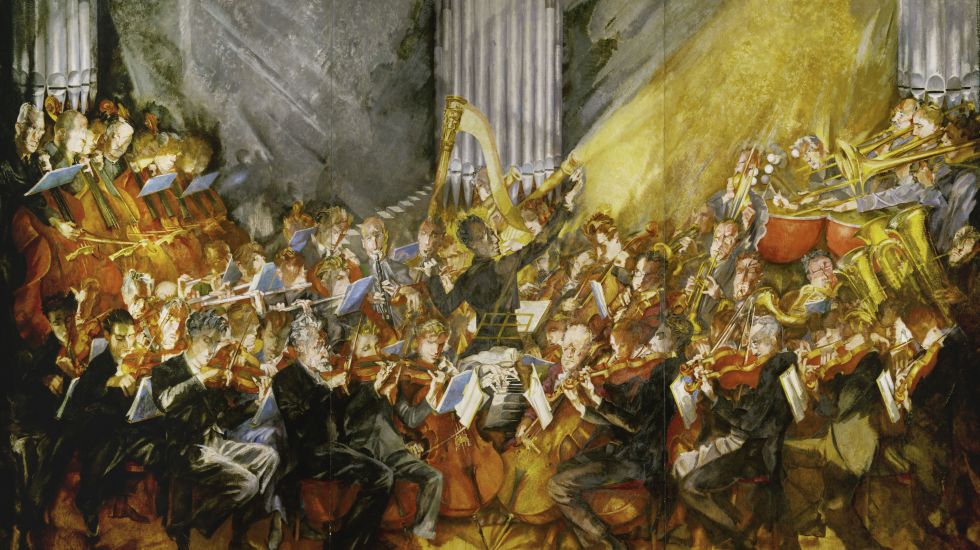 Max Oppenheimers Gemälde "Das Orchester"