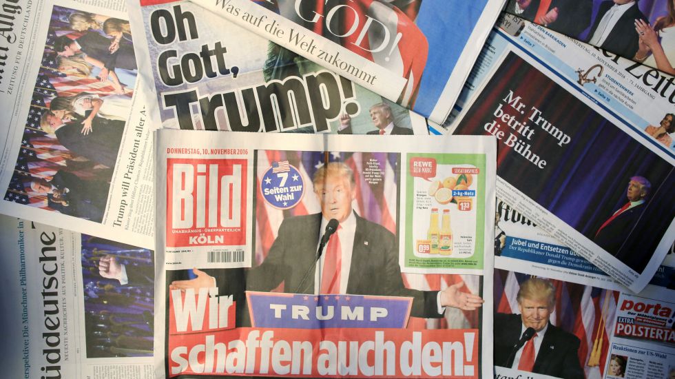 Deutsche Zeitungstitel nach dem Wahlsieg von Donald Trump