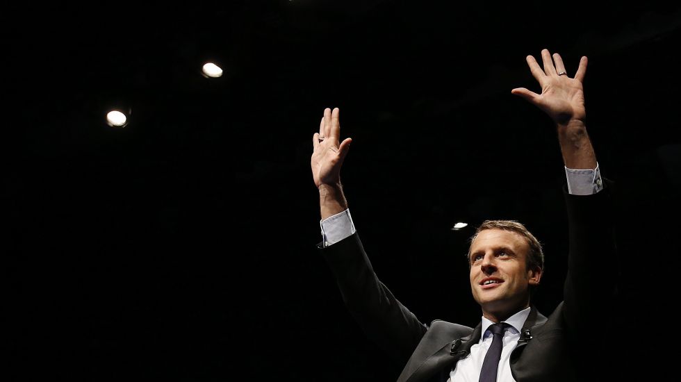 Emmanuel Macron bei einer Wahlkampfveranstaltung